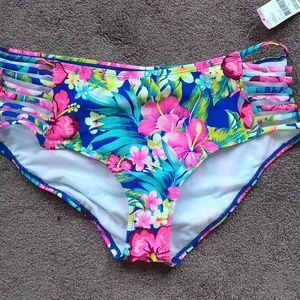 BONGO Floral Print Swimsuit Bottoms